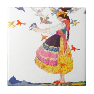 Azulejo De Cerâmica Os pássaros de todos os mundos