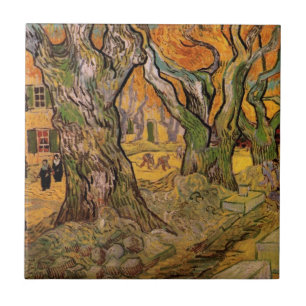 Azulejo De Cerâmica Os Reparadores de Estradas por Vincent van Gogh