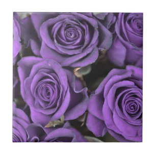 Azulejo De Cerâmica os rosas do rosa do roxo do buquê datam o rsvp