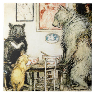 Azulejo De Cerâmica “Os Três Ursos” por Arthur Rackham