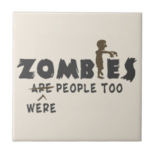 Azulejo De Cerâmica Os zombis eram pessoas demasiado