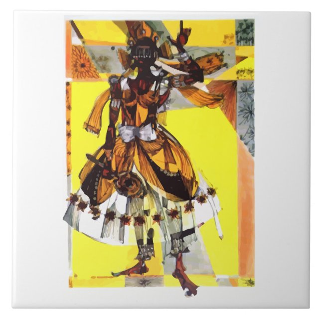 Azulejo De Cerâmica Oshun orisha (Frente)