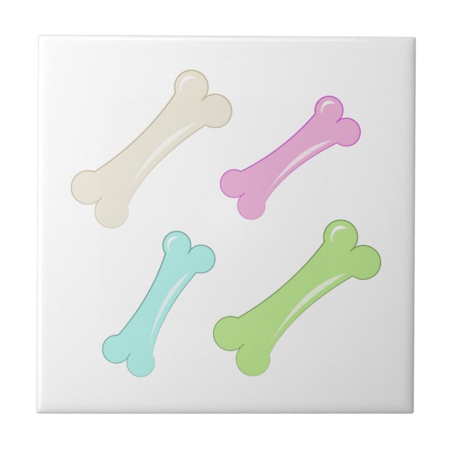 Azulejo De Cerâmica Ossos de cão (Frente)