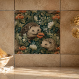 Azulejo De Cerâmica Ouriços em um Antigo Jardim Inglês