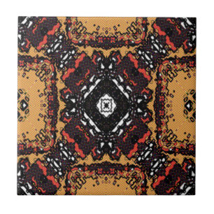 Azulejo De Cerâmica Ouro Clássico de Tonalidade da Terra Provoca Padrõ