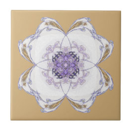 Azulejo De Cerâmica Ouro De Arte Fratural Roxo, Dourado
