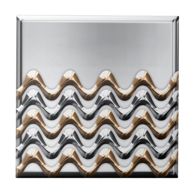 Azulejo De Cerâmica ouro e prata (Frente)