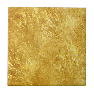 Azulejo De Cerâmica Ouro e teste padrão de mármore chapeado amarelo