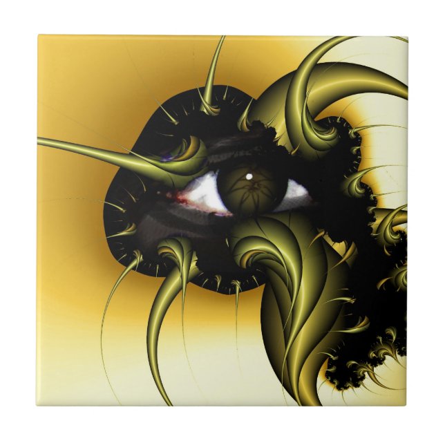 AZULEJO DE CERÂMICA  OURO EYE FRACTAL (Frente)