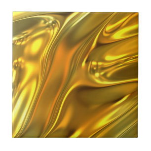 Azulejo De Cerâmica Ouro líquido abstrato