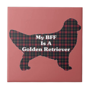 Azulejo De Cerâmica Ouro Retriever BFF