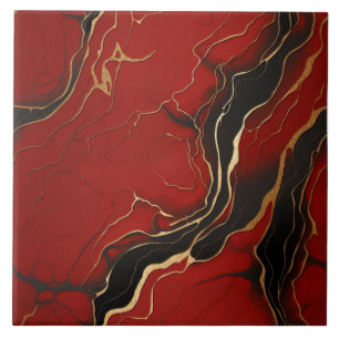 Azulejo De Cerâmica Ouro vermelho preto Manto