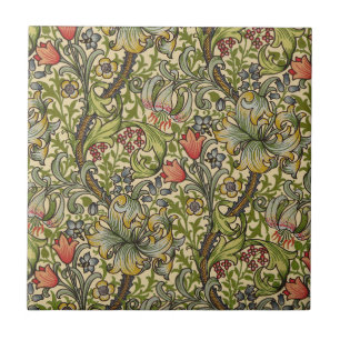 Azulejo De Cerâmica Ouro William Morris Lily