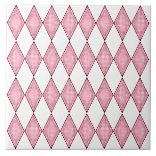 Azulejo De Cerâmica Ouros Clássicos Esmaecidos Rosa em Branco