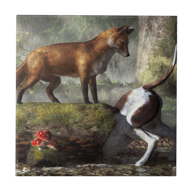 Azulejo De Cerâmica Outfoxed (Frente)