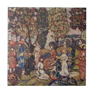 Azulejo De Cerâmica Outono por Maurice Prendergast, Arte Fino Vintage