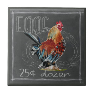 Azulejo De Cerâmica Ovos De Galo No Quadro De Quadrinhos