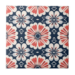 Azulejo De Cerâmica Owen Jones inspirou Art Nouveau Floral Patterno