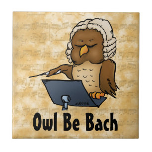 Azulejo De Cerâmica Owl Be Bach