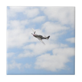 Azulejo De Cerâmica P51 Mustang em Voo