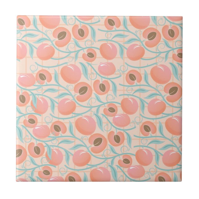 Azulejo De Cerâmica Pachy Blooms Boho Peach (Frente)