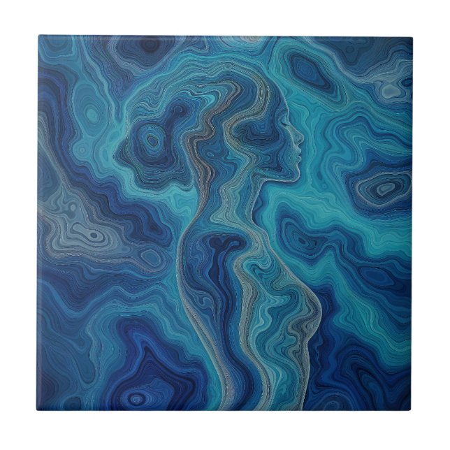 Azulejo De Cerâmica “Pacifica” – Um Retrato do Oceano (Frente)