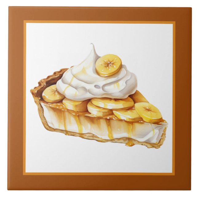 Azulejo De Cerâmica padaria Banana creme artesanato (Frente)