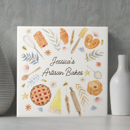 Azulejo De Cerâmica Padaria de Panificação de Bolo Personalizada em Aq