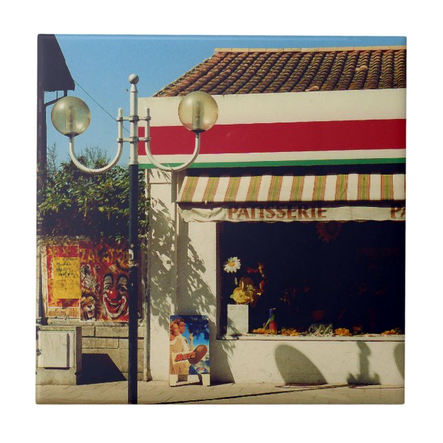 Azulejo De Cerâmica Padaria francesa da vila (Frente)