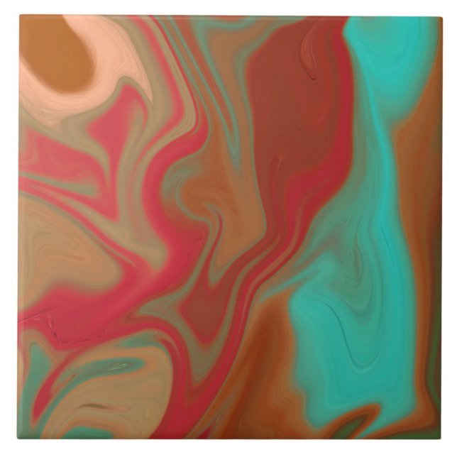 Azulejo De Cerâmica padrão abstrato. (Frente)