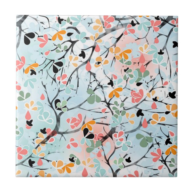 Azulejo De Cerâmica padrão abstrato (Frente)