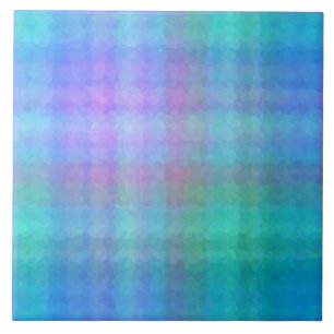 Azulejo De Cerâmica Padrão Abstrato Cubismo Azul