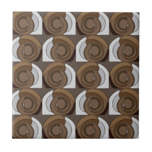 Azulejo De Cerâmica Padrão Abstrato de Conchas de Caracol