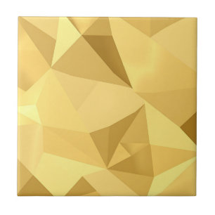 Azulejo De Cerâmica Padrão Abstrato Geométrico Dourado