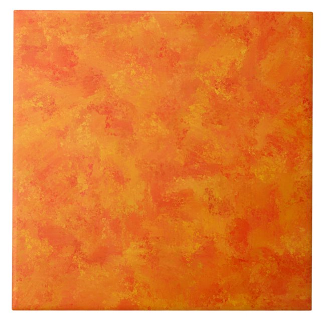 Azulejo De Cerâmica Padrão Abstrato Laranja (Frente)