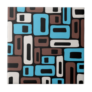 Azulejo De Cerâmica Padrão Abstrato Moderno de Meados do Século