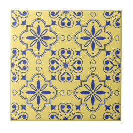 Azulejo De Cerâmica Padrão Amarelo Amarelo Azul do Mediterrâneo Modern