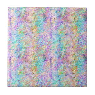 Azulejo De Cerâmica Padrão Arco-Íris de Vidro Conservado Pastel