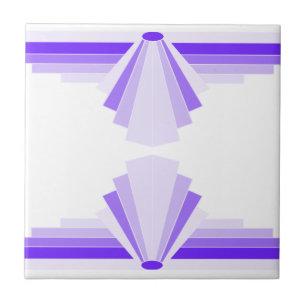 Azulejo De Cerâmica Padrão Art Deco em Roxo