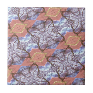 AZULEJO DE CERÂMICA  PADRÃO ÁRVORES E CAMPOS