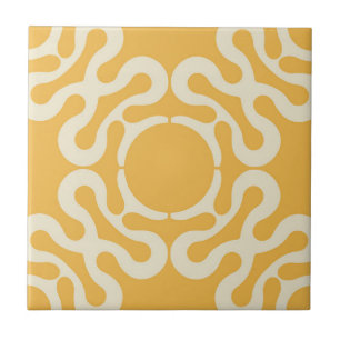 Azulejo De Cerâmica Padrão asiático. Contexto Dourado