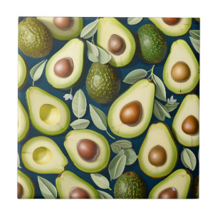 Azulejo De Cerâmica Padrão Avocado Repetitivo com Contraste Texturizad