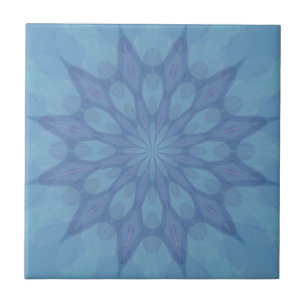 Azulejo De Cerâmica Padrão Azul e Turquesa 2