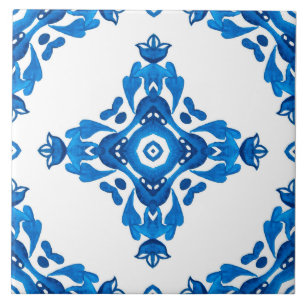 Azulejo De Cerâmica Padrão Azul Espanhol Português