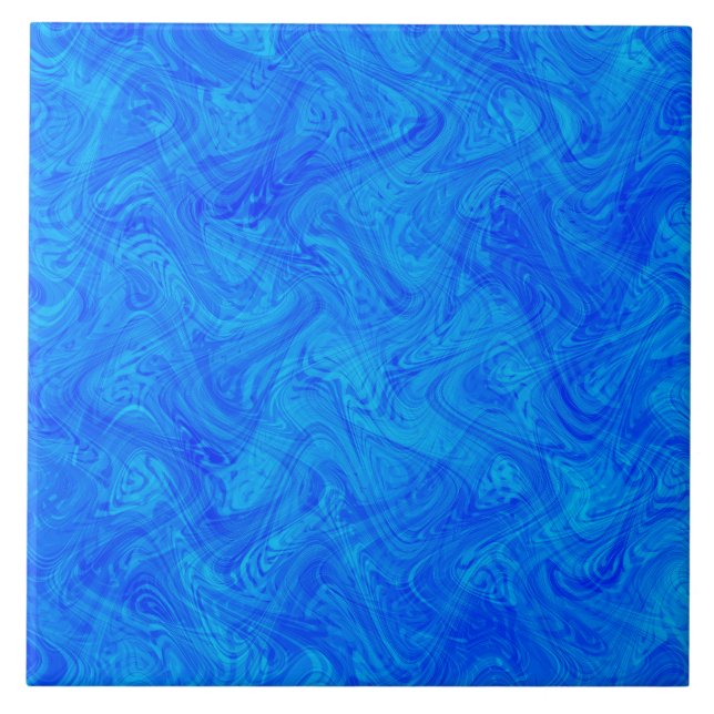 Azulejo De Cerâmica Padrão Azul Mármore (Frente)