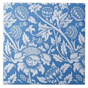 Azulejo De Cerâmica Padrão azul ornamental artificial