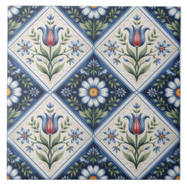 Azulejo De Cerâmica Padrão Blue Dutch Delft