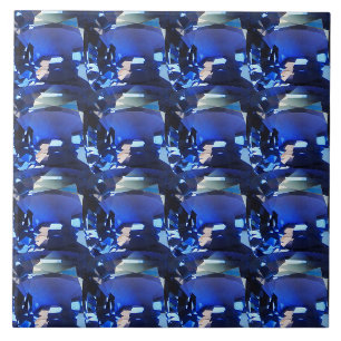 Azulejo De Cerâmica Padrão Blue Sapphire Cushion-Cut