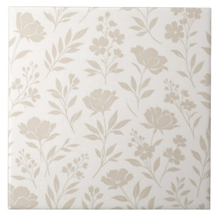 Azulejo De Cerâmica Padrão Botânico Minimalista de Luxo
