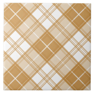 Azulejo De Cerâmica Padrão Brown White Tartan yxm0uat9